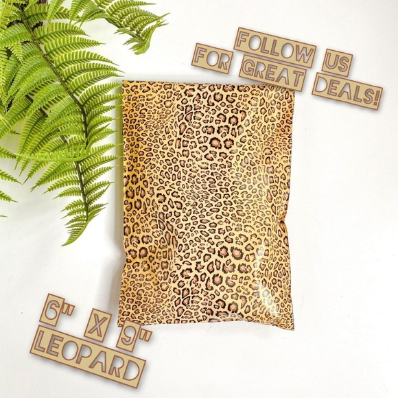 Other - 100 Leopard 6x9 Poly Mailers